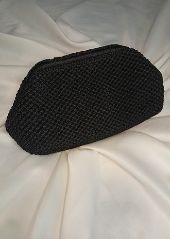 Siyah Örgü Kadın Portföy Çanta - Görsel 3