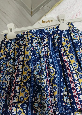 LC Waikiki Renkli Fırfırlı Bohem Mini Etek
