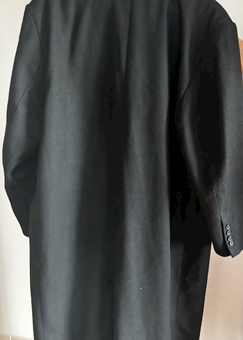 H&M Düğmeli Siyah Kadın Klasik Uzun Kaban