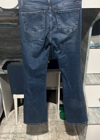 Kadın Mavi Normal Kesim Kot Pantolon - Görsel 2