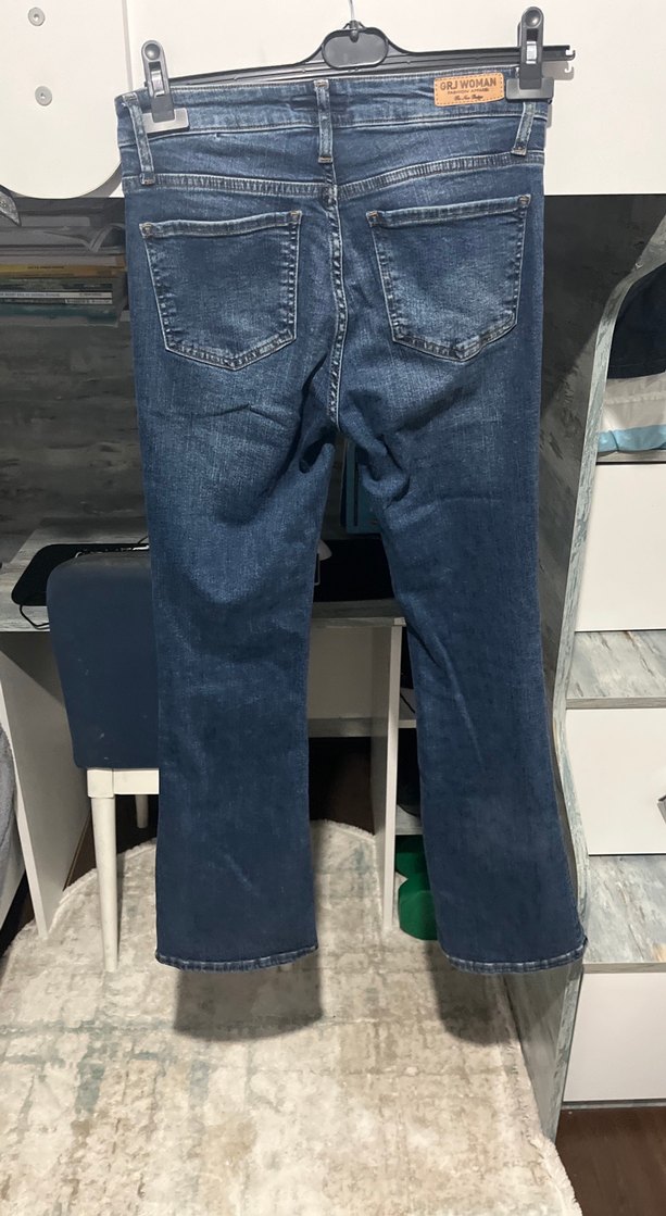 Kadın Mavi Normal Kesim Kot Pantolon - Görsel 2