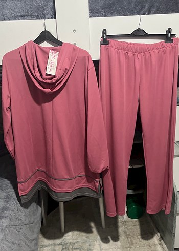 Pembe Rahat Kesim Kadın Eşofman Takımı - Görsel 2