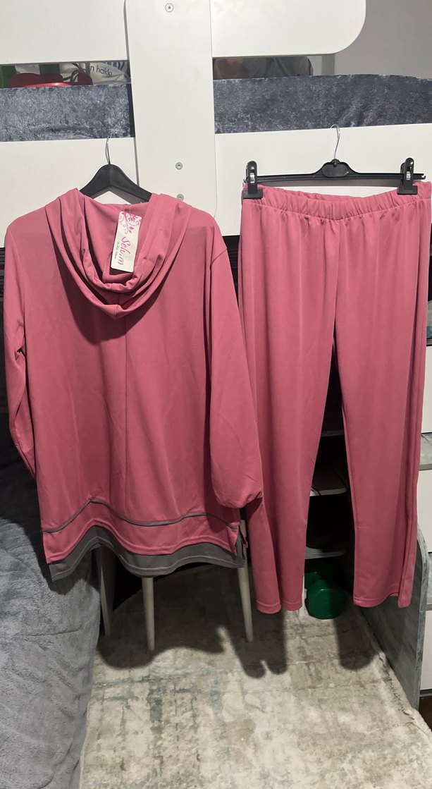Pembe Rahat Kesim Kadın Eşofman Takımı - Görsel 2