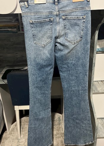 Kadın Mavi Baskılı Denim Jean - Görsel 2