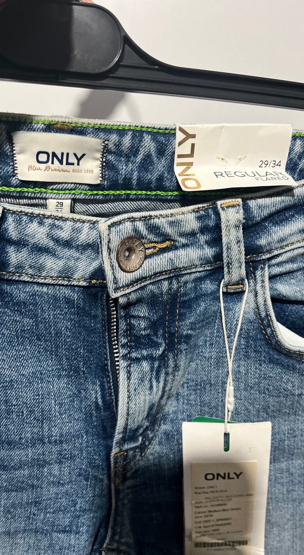 Kadın Mavi Baskılı Denim Jean - Görsel 4