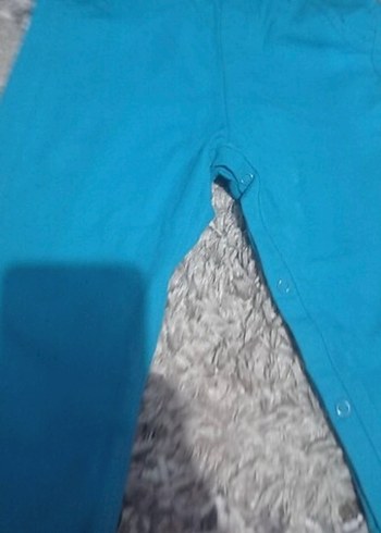 Turkuaz Nakışlı Erkek Çocuk Salopet - Görsel 4