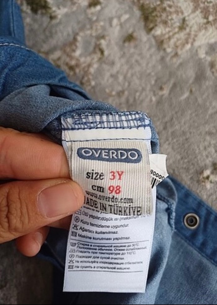 Erkek Çocuk Denim Tulum Uzun Kollu - Görsel 3