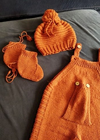 Erkek Bohem Tarz Örgü Tulum Seti - Görsel 2