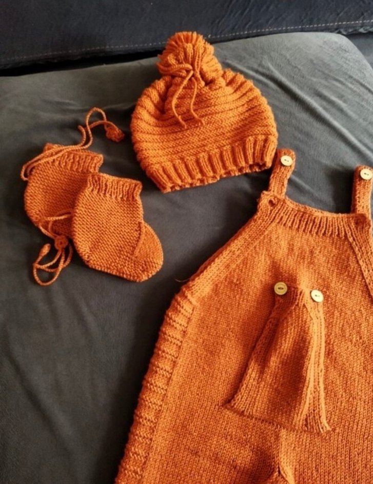 Erkek Bohem Tarz Örgü Tulum Seti - Görsel 2