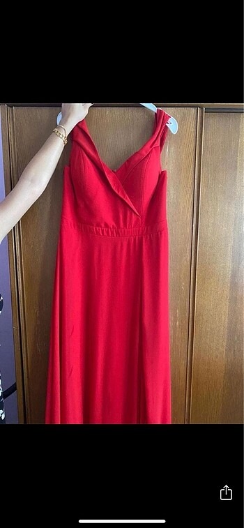 xxl Beden kırmızı Renk #piercardine abiye elbise