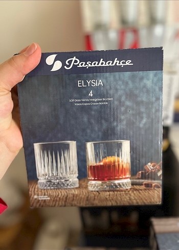 Paşabahçe Elysia 4'lü Koyu Bej Bardak Seti