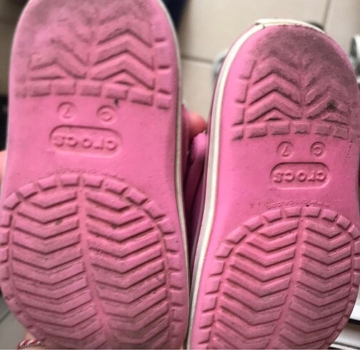 22 Beden pembe Renk Pembe crocs çocuk terlik