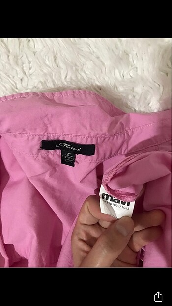 m Beden Mavi jeans pembe gömlek