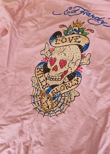 s Beden ed hardy pembe punk yk2 sweat