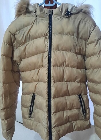 m Beden camel Renk Şişme Mont