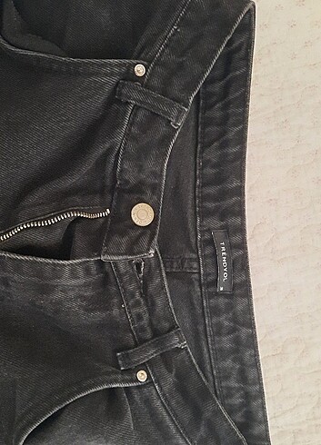 36 Beden Siyah wide leg jean