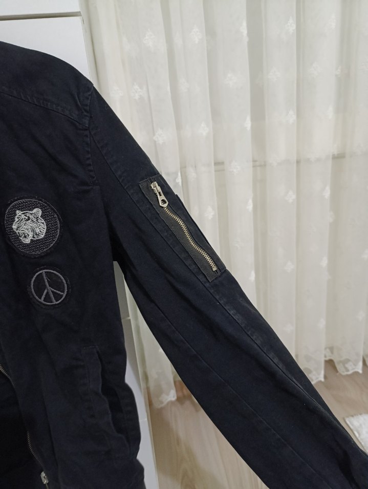 Siyah Fermuarlı erkek Ceket - Görsel 3