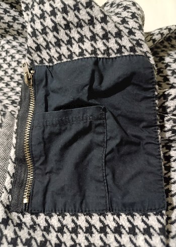 Gri Desenli kapşonlu  erkek Ceket - Görsel 4