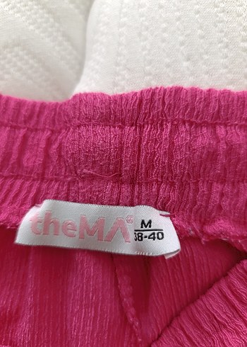 m Beden Pembe Pilili Kadın Kumaş Pantolon