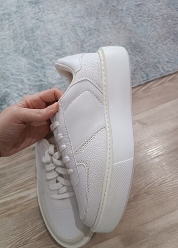 Marjin Kadın Beyaz Yüksek Taban Sneaker