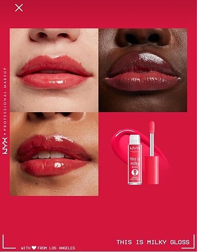 Beden NYX THİS İS MİLKY GLOSS - CHERRY MİLKSHAKE