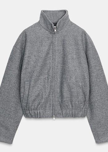 Zara Yumuşak Bomber Dik Yaka Ceket Kadın - Görsel 2