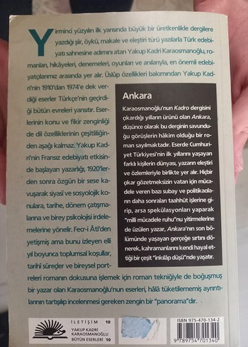 Ankara - Yakup Kadri Karaosmanoğlu Roman