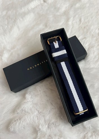 Klasik Şıklık Beyaz Lacivert Erkek Saat Kayışı - Görsel 2