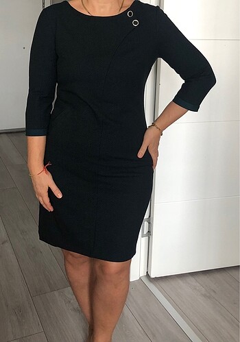 Şık elbise koyu yeşil