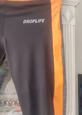 Nike Turuncu Şeritli Spor Kadın Tayt