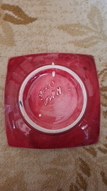 Beden bordo Renk El yapımı dekoratif takı kasesi