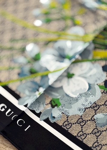 Vintage Detaylı Guccı kalın twıll eşarp - Görsel 4