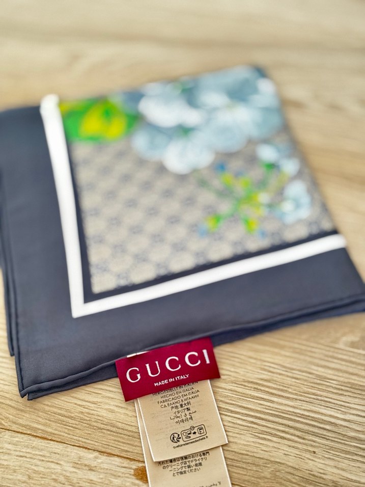 Vintage Detaylı Guccı kalın twıll eşarp - Görsel 3