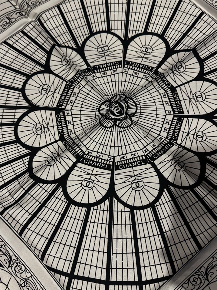 Kadın Gri Pilili İpek twill eşarp - Görsel 4