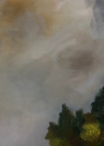 Koyu Tonlarda Doğa Manzarası Yağlı Boya Tablo - Görsel 5