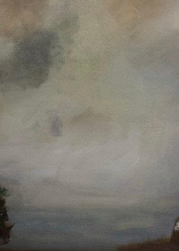 Koyu Tonlarda Doğa Manzarası Yağlı Boya Tablo - Görsel 6