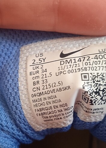 34 Beden mavi Renk Ayakkabı 