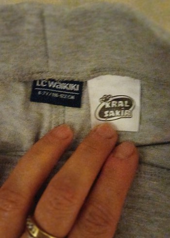 LC Waikiki Kız erkek Çocuk Gri Baskılı Rahat Kesim Pantolon
