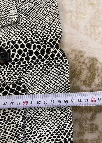 xs Beden gri Renk Yılan Desenli Gri Kadın Blazer Ceket