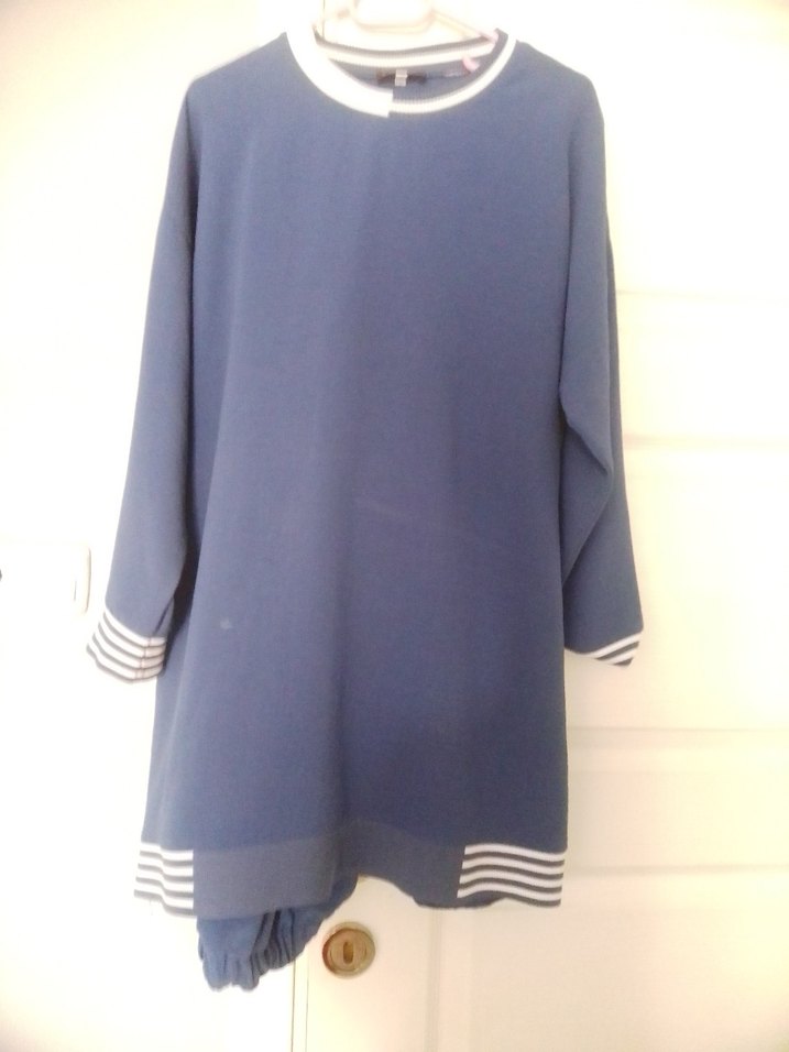 ikinci el xl beden iki numara beden mavi tunik - Görsel 2