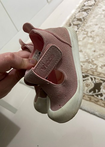 Kız Bebek İlk Adım Ayakkabısı Pembe Cırtlı - Görsel 3