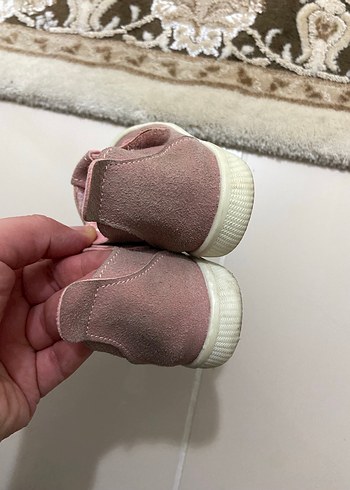 Kız Bebek İlk Adım Ayakkabısı Pembe Cırtlı - Görsel 5