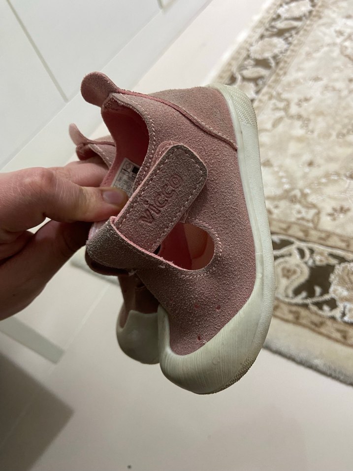 Kız Bebek İlk Adım Ayakkabısı Pembe Cırtlı - Görsel 3