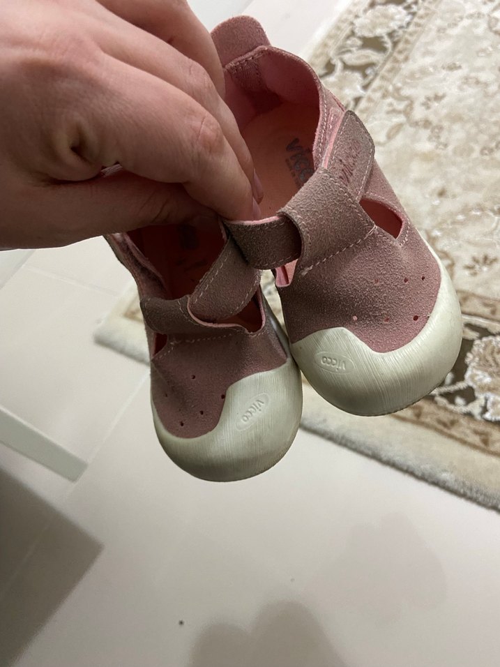 Kız Bebek İlk Adım Ayakkabısı Pembe Cırtlı - Görsel 2