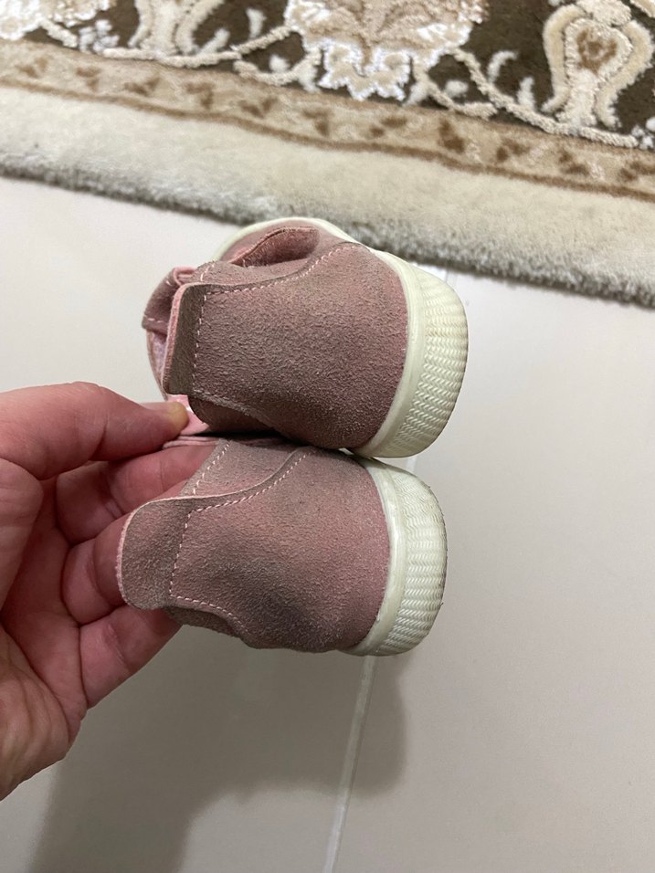 Kız Bebek İlk Adım Ayakkabısı Pembe Cırtlı - Görsel 5
