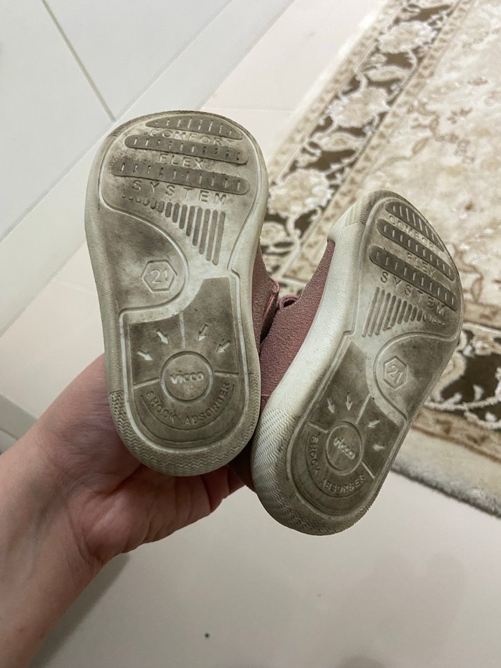 Kız Bebek İlk Adım Ayakkabısı Pembe Cırtlı - Görsel 4