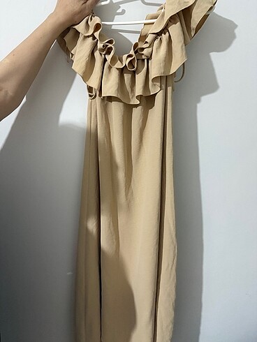 Zara elbise , madonna yaka elbise, yazlık elbise