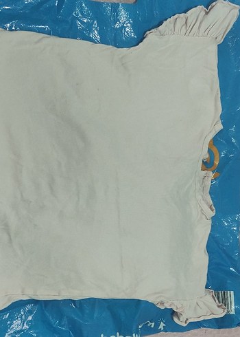 Kız Çocuk Beyaz Keten Tişört - Görsel 2