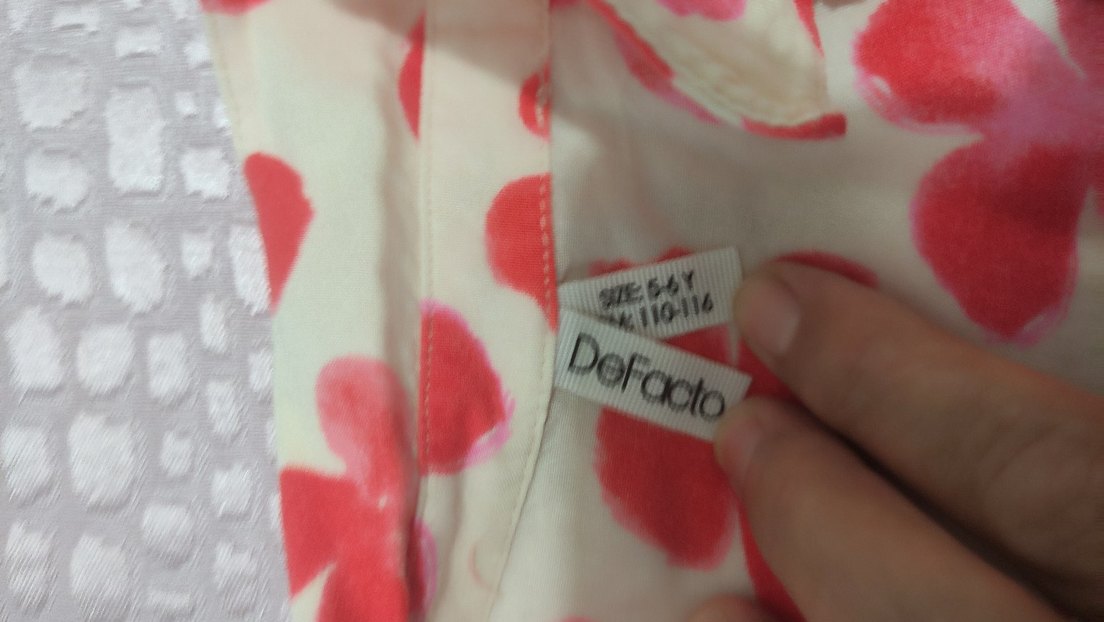 Dantel Detaylı Kırmızı kız çocuk blüz - Görsel 4