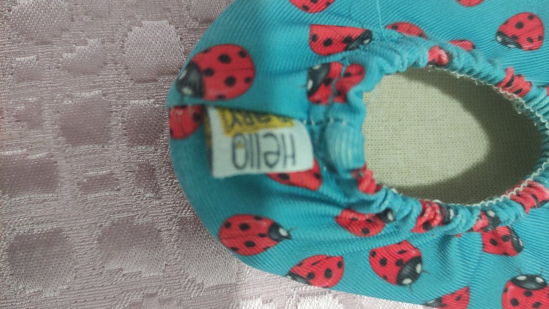 Turkuaz Baskılı Kız Çocuk deniz, havuz da giyilen patik - Görsel 2